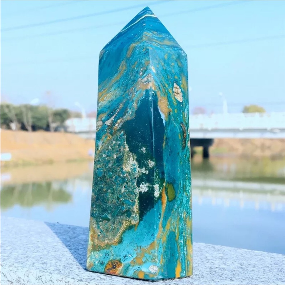 High Quality Ocean Jasper Tower 478 grams - Picture 2 of 8